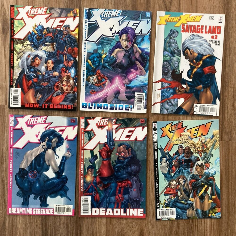 X-Treme X-Men: No. 1-5 & 10 • Marvel Comic Book (2001-02) • Blindside, Deadline